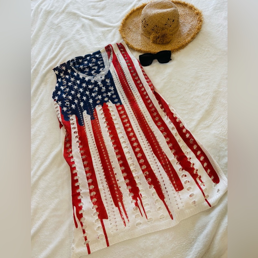 Patriotic Red, White, and Blue Women's Skirt